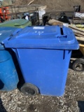 Trash can with wheels