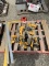 Assorted lot of Dewalt drills, saws and T squares
