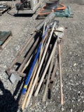 4 wheel dolly and long handle garden tools