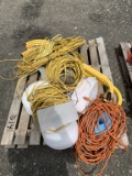 Pallet lot of extension cords and sill sealer