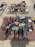 Assorted lot of nail guns, power tools