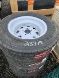 4-trailer tires w/rims ST205/75R15