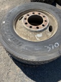 2 tires with rim 11R24.5