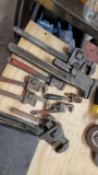 Lot - assorted pipe wrenches