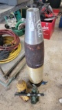 (2) bottle jacks and mortar shell