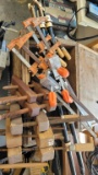 Lot - assorted wood clamps