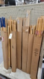 (7) Boxes broom handles