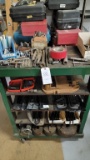 Rolling Cart with assorted bits, hex keys, press