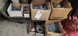 Lot of assorted washers, nuts, and lags