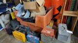 Assorted bins and tool cases