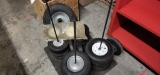 Lot of assorted dolly wheels