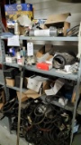 (5) shelves of misc belts, parts, accessories