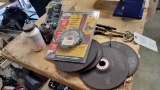 Assorted grinding wheels, drill tooling