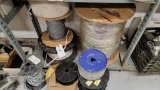 Shelf: assorted electrical cable, braided cable,