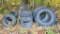 Lot - assorted truck and skidsteer tires