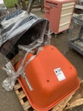 Pallet lot of wheelbarrow parts