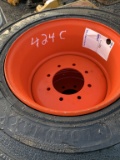 4- skid steer tires with rims 12-16.5