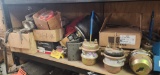 Contents of Bottom shelf, air cans, truck parts,