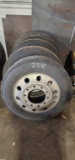 4 pcs used 22.5 tires and rims