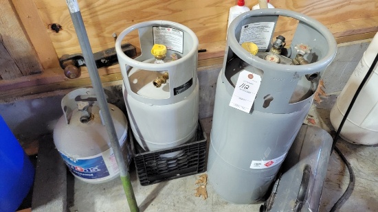 (3) Assorted Lp tanks