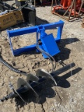 Skid steer auger with 1 bit