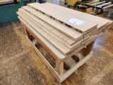 (lot) Oak boards with rolling cart