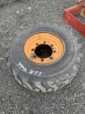 Skid steer tire with rim 14-17.5