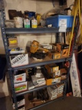 Shelving Lot - Bostich nailer, nails, staples