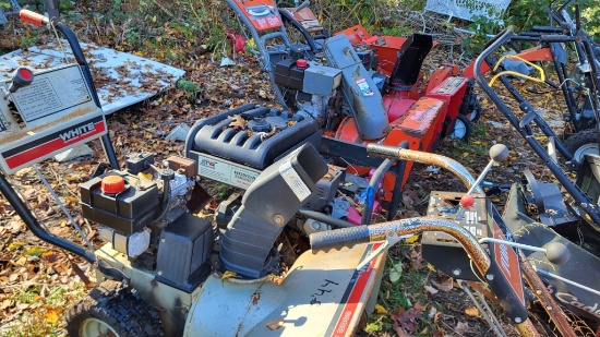 3 snowblower 1 chipper 1 pressure washer