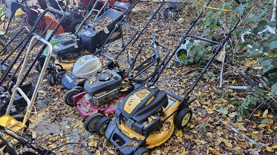 (5) Assorted Push Mowers