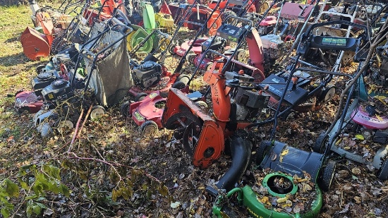 (6) Mowers (1) Snow Blower
