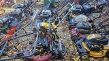 (4) Push Mowers (1) Blower