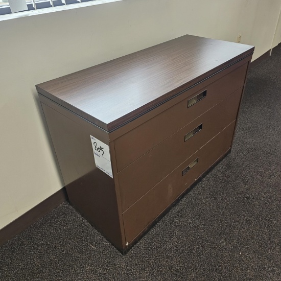 File cabinet and desk