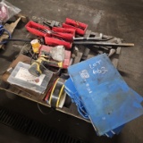 Pallet lot - assorted hand tools, parts bins,