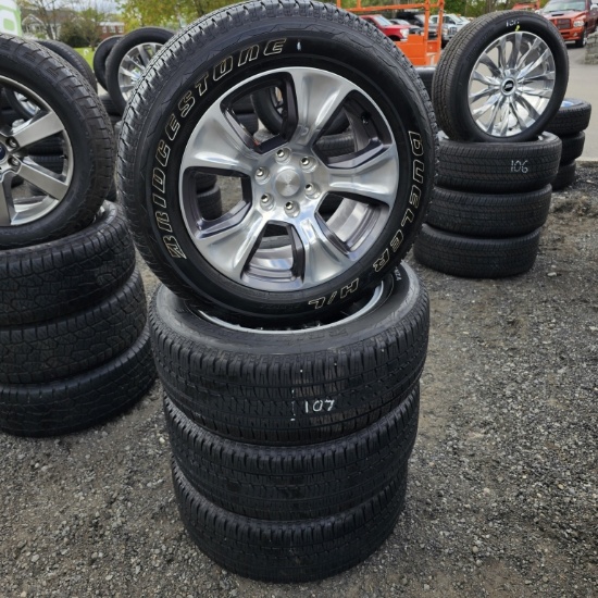 4x Bridgestone  275 35 20 On Chevy Rims