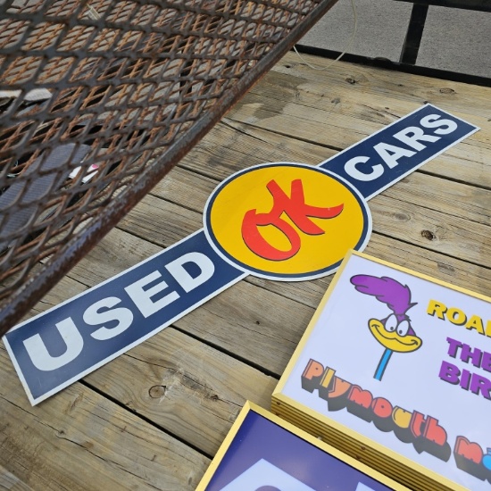 Ok Used Cars Metal Sign