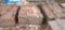 Pallet of 1in x 2.25in x 7.5in slim red brick