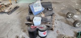 Lot of asphalt saturated felt, 3in press plates,