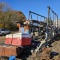 Lot - two deck car trailer and assorted scrap