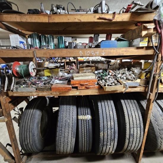 Lot - truck parts and assorted tires