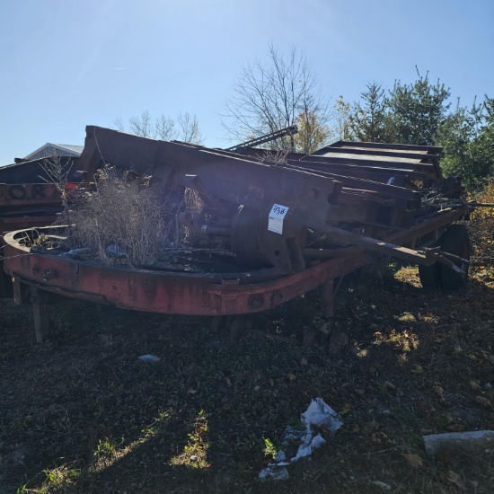 Lot - single axle trailer and assorted scrap