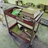 Rolling cart with contents