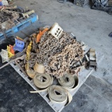 Pallet lot - chains binders and straps