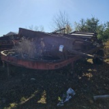 Lot - single axle trailer and assorted scrap