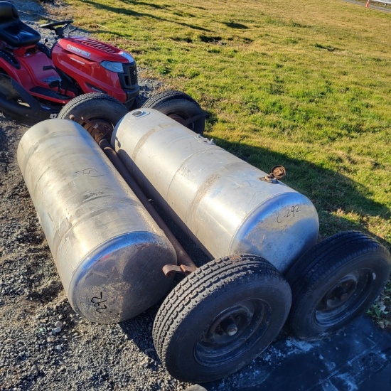 (2) Axles And (2) Fuel Tanks