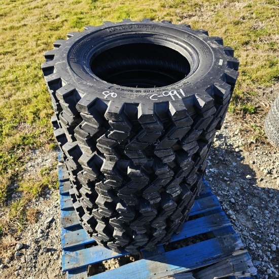 (4) forerunner 10-16.5 skidsteer tires