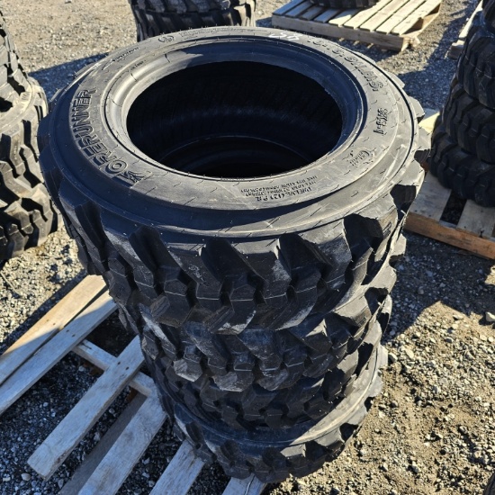 (4) forerunner 10-16.5 Skidsteer Tires