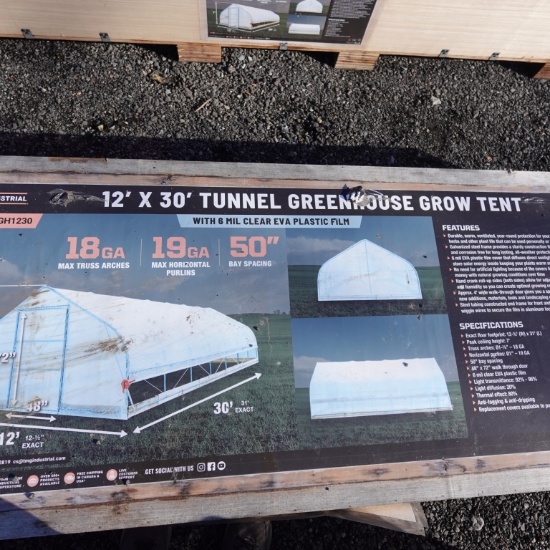 New 12ft X 30ft Tunnel Greenhouse Grow Tent