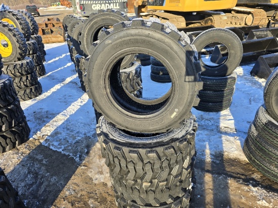 4 New Forerunner 12-16.5 Skidsteer Tires