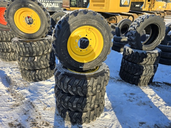 4 New Forerunner 10-16.5 Skidsteer Wheels